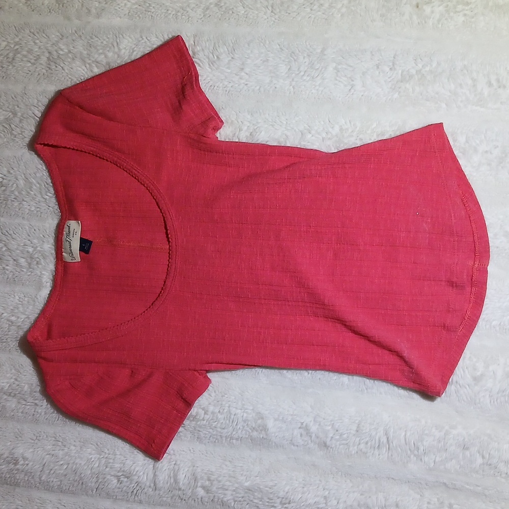 2000s vintage plain orange short sleeved baby tee